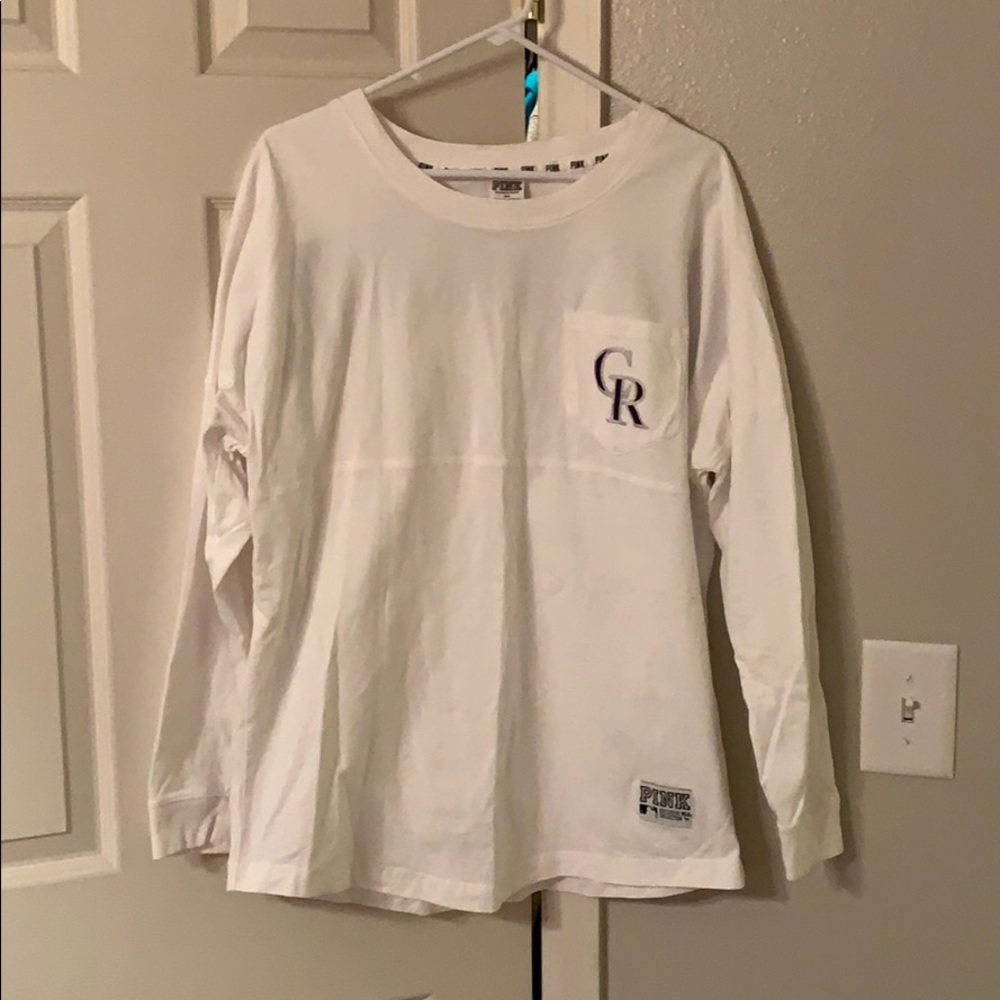 Bling PINK Colorado Rockies long sleeve shirt